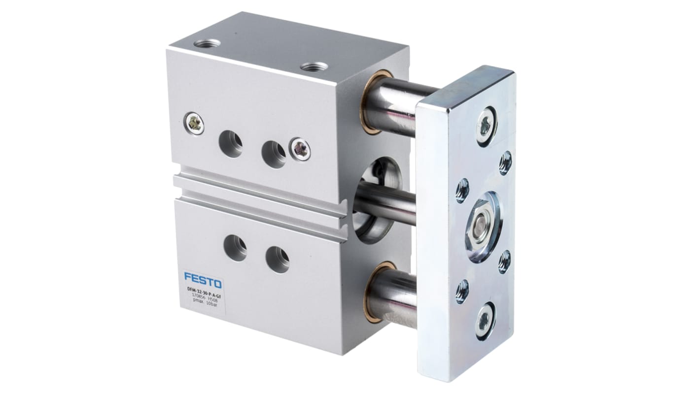 Festo Pneumatic Guided Cylinder - 170856, 32mm Bore, 30mm Stroke, DFM Series, Double Acting