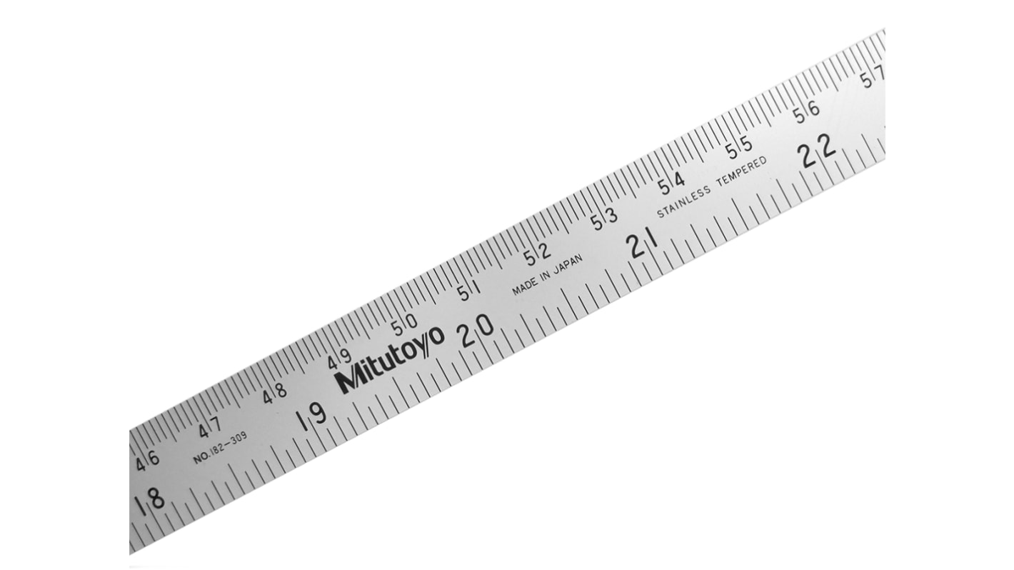 Mitutoyo 1m Steel Imperial, Metric Ruler