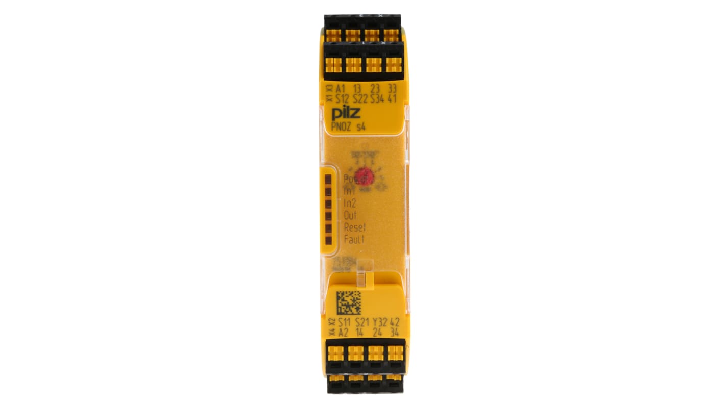 Pilz Dual-Channel Emergency Stop Safety Relay, 24V dc, 3 Safety Contact(s)