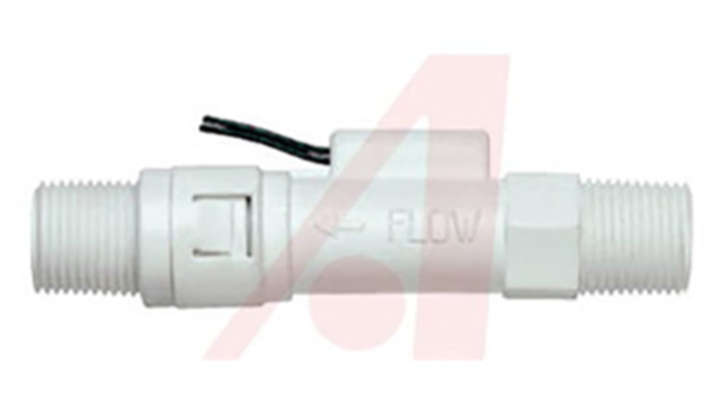Gems Sensors FS-380P Series Piston Flow Switch for Liquid, 0.5 gal/min Max