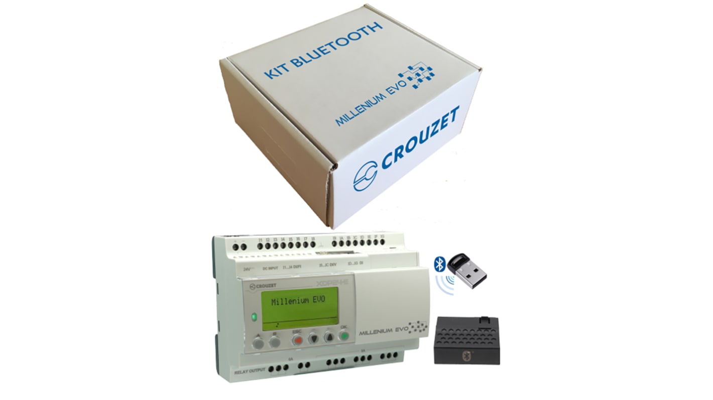 Crouzet, XDP24-E, PLC CPU Starter Kit - 16 (Digital) Inputs, 8 Outputs, Relay, For Use With PLC