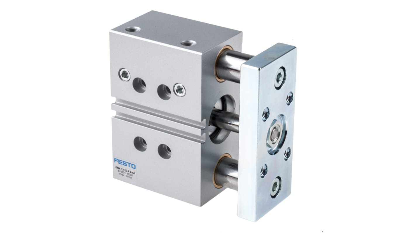 Festo Pneumatic Guided Cylinder - 170855, 32mm Bore, 25mm Stroke, DFM Series, Double Acting