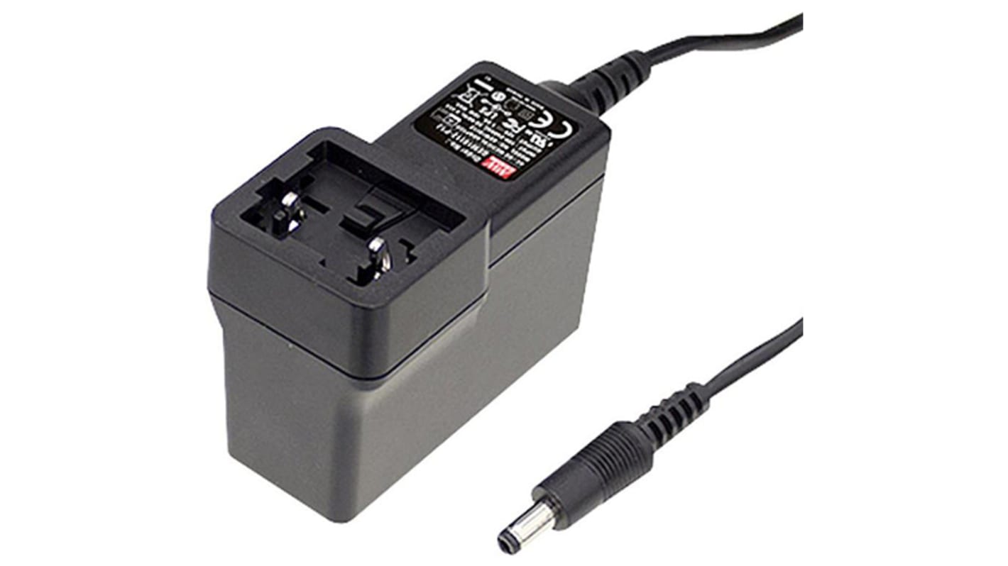 Mean Well 18W Plug-In AC/DC Adapter 24V dc Output, 750mA Output