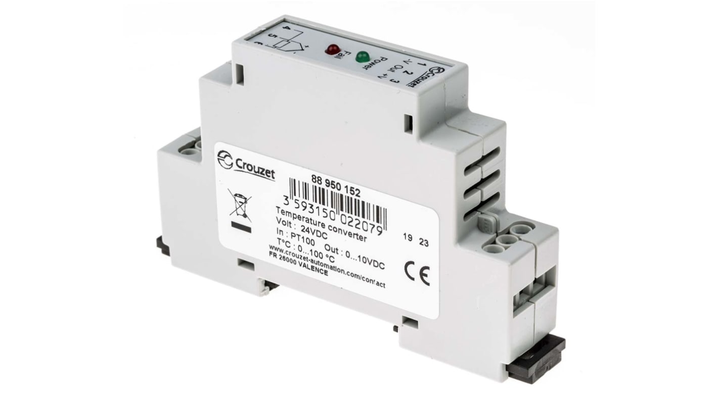 Crouzet Signal Conditioner, 24V dc, RTD Input, Voltage Output