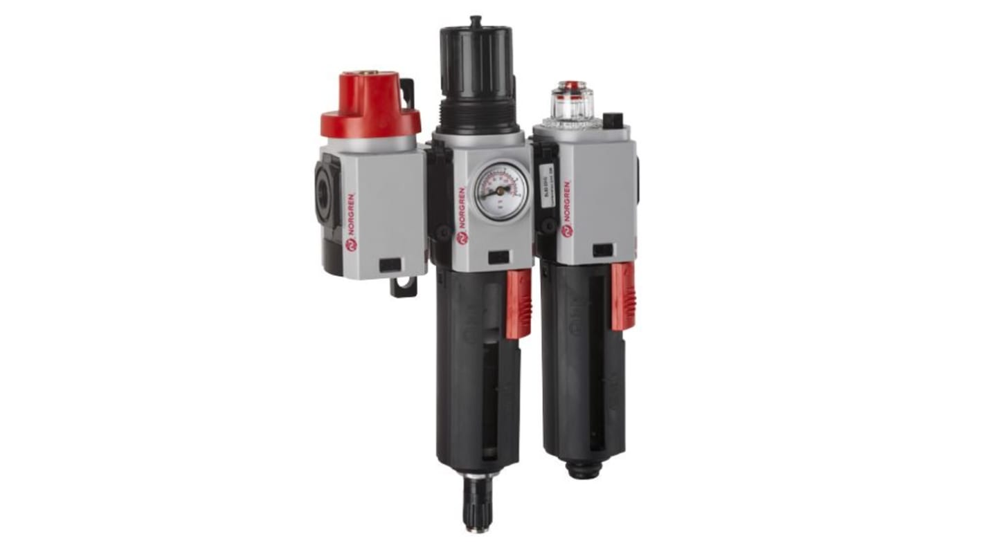 IMI Norgren G 3/8 Filter Regulator Lubricator, Automatic Drain, 40μm Filtration Size
