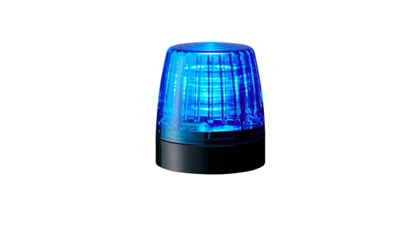 Patlite NE-A Series Blue Steady Beacon, 24 V dc, Surface Mount, LED Bulb, IP65