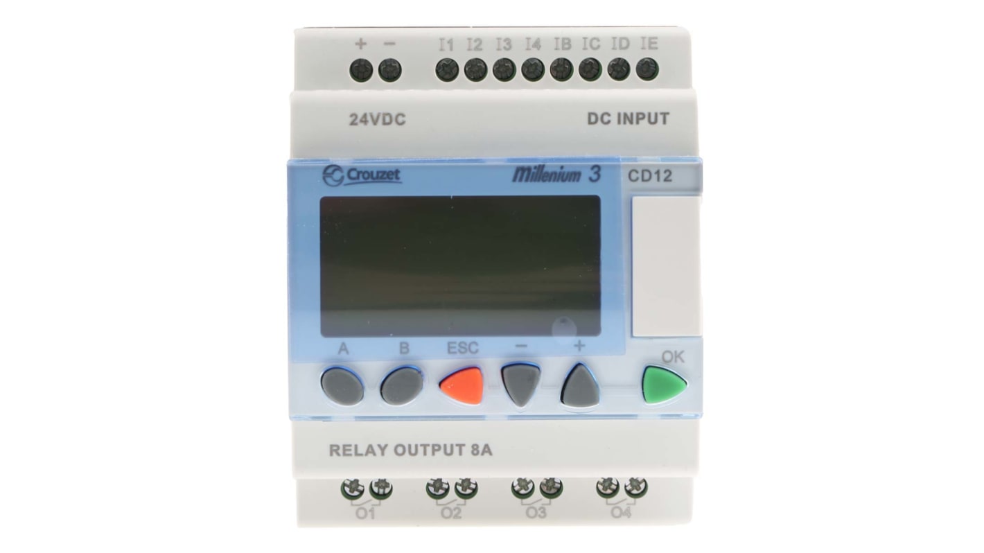 Crouzet, Millenium 3, Logic Module - 8 Inputs, 4 Outputs, Relay