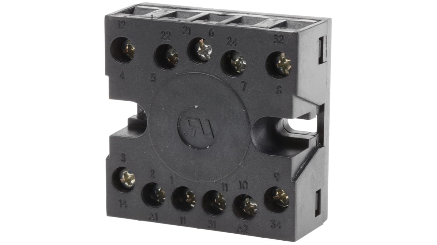 Crouzet 11 Pin Panel Mount Relay Socket, for use with 814 Digital Timer