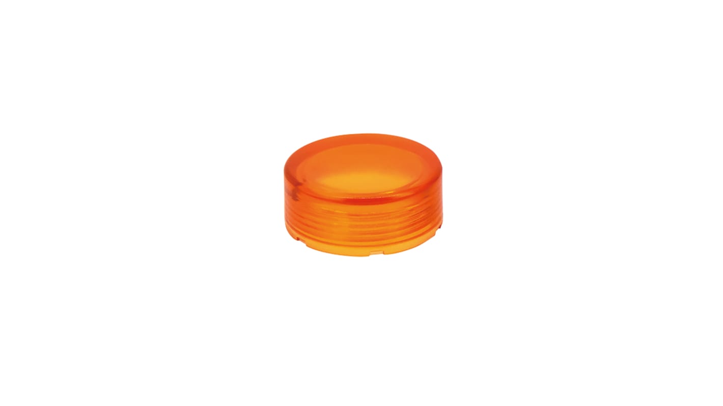 Amber Round Push Button Lens for use with YW9Z