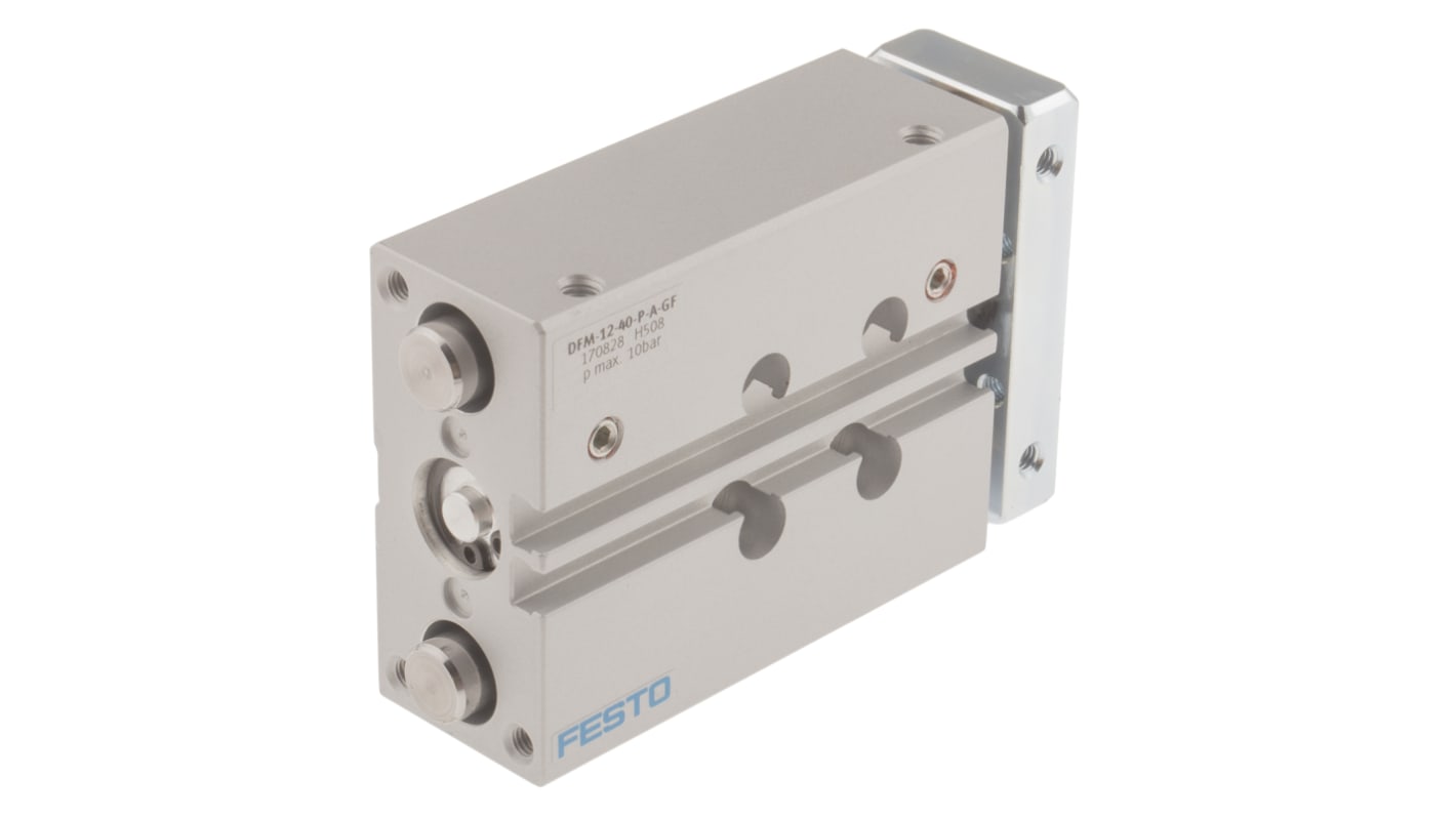 Festo Pneumatic Guided Cylinder - 170828, 12mm Bore, 40mm Stroke, DFM Series, Double Acting