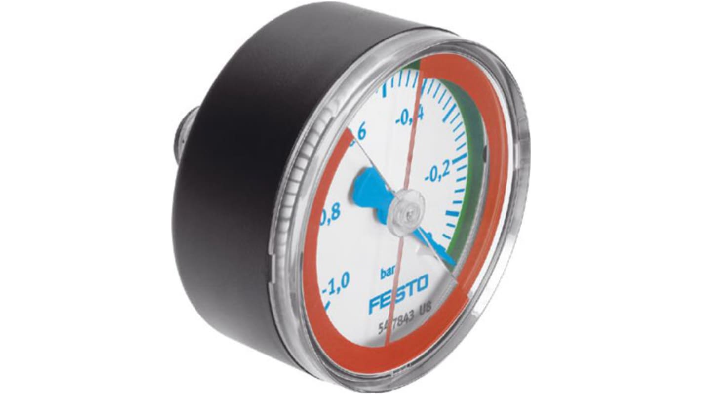 Festo Vacuum Pressure Gauge 0bar, VAM-63-V1/0-R1/4-E-RG, 547843