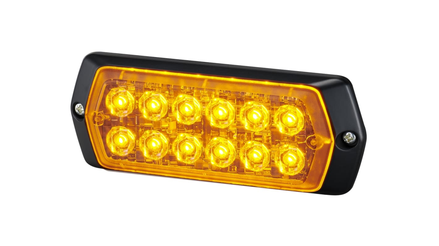 Patlite LPT Series Yellow Multiple Effect Warning Light, 12 → 24 V, Surface Mount, LED Bulb, IP68