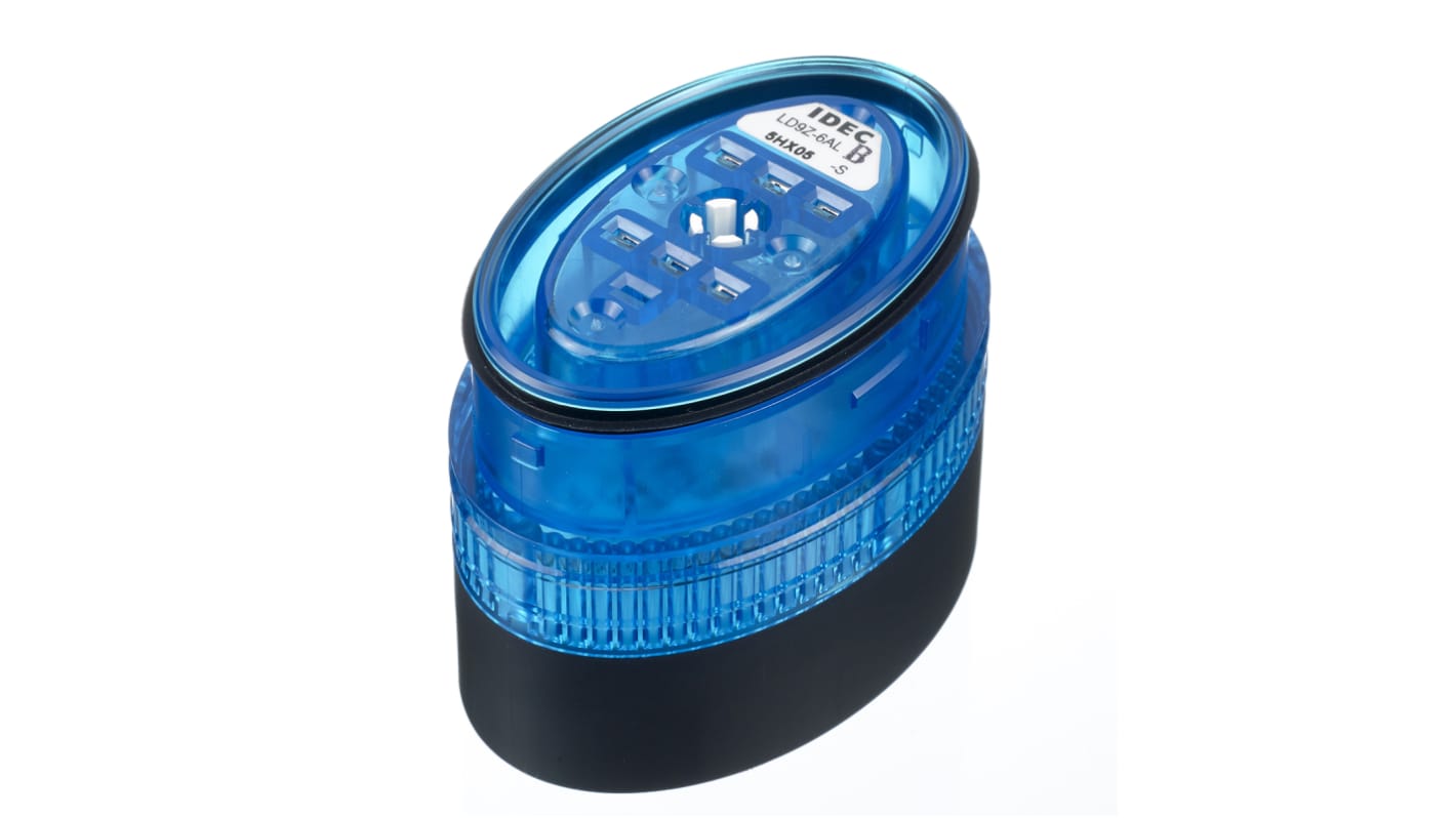 Idec LD9Z Series Blue Multiple Effect Beacon, 24 V ac/dc, Wall Mount, LED Bulb, IP54, IP65