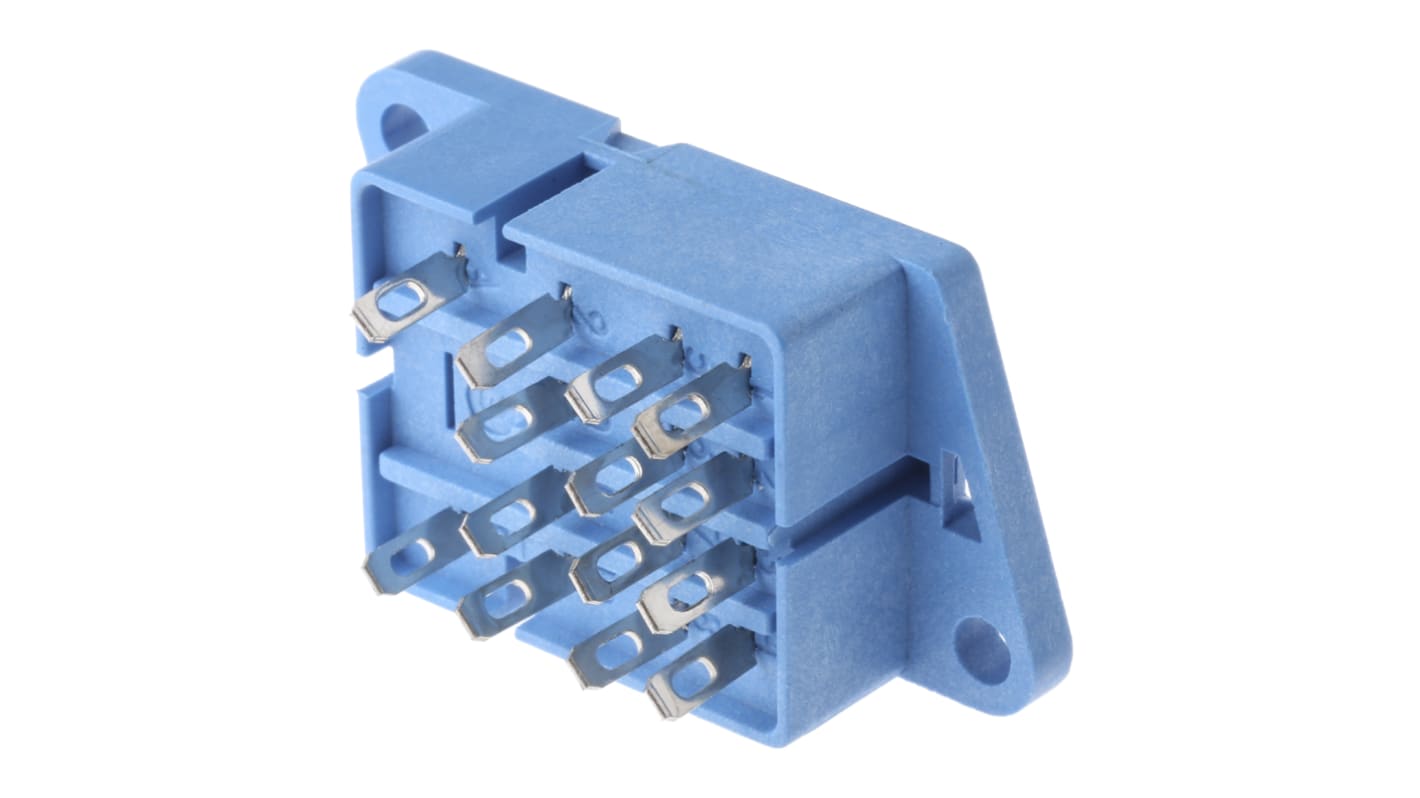 Finder 94 Relay Socket for use with 55.32 - 55.34 Series Relays and 85.04 Series Timers 14 Pin, Panel Mount, 250V ac