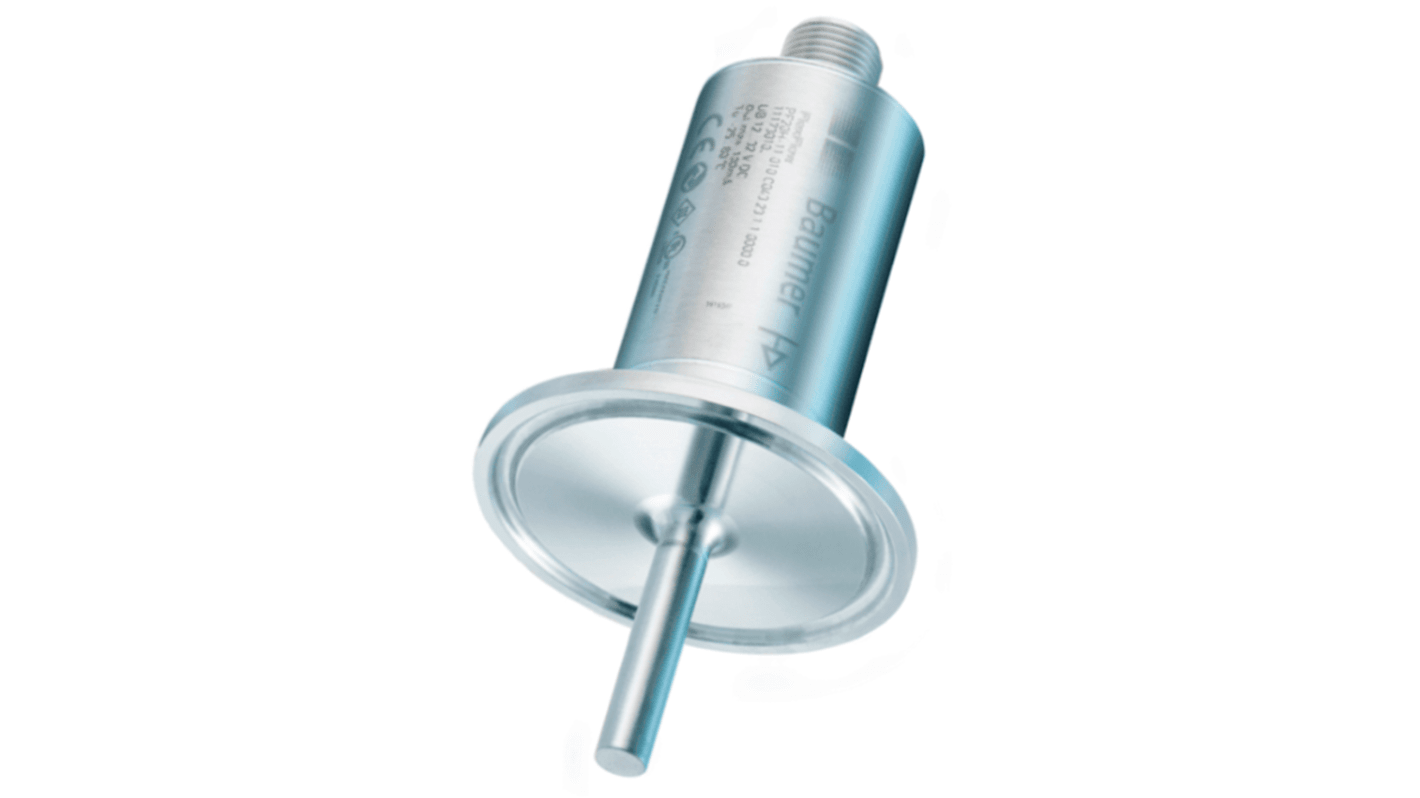 Baumer PF20H Series FlexFlow Hygienic Flow & Temperature Measurement Sensor Flow Sensor for Liquid, 10 cm/s Min, 400