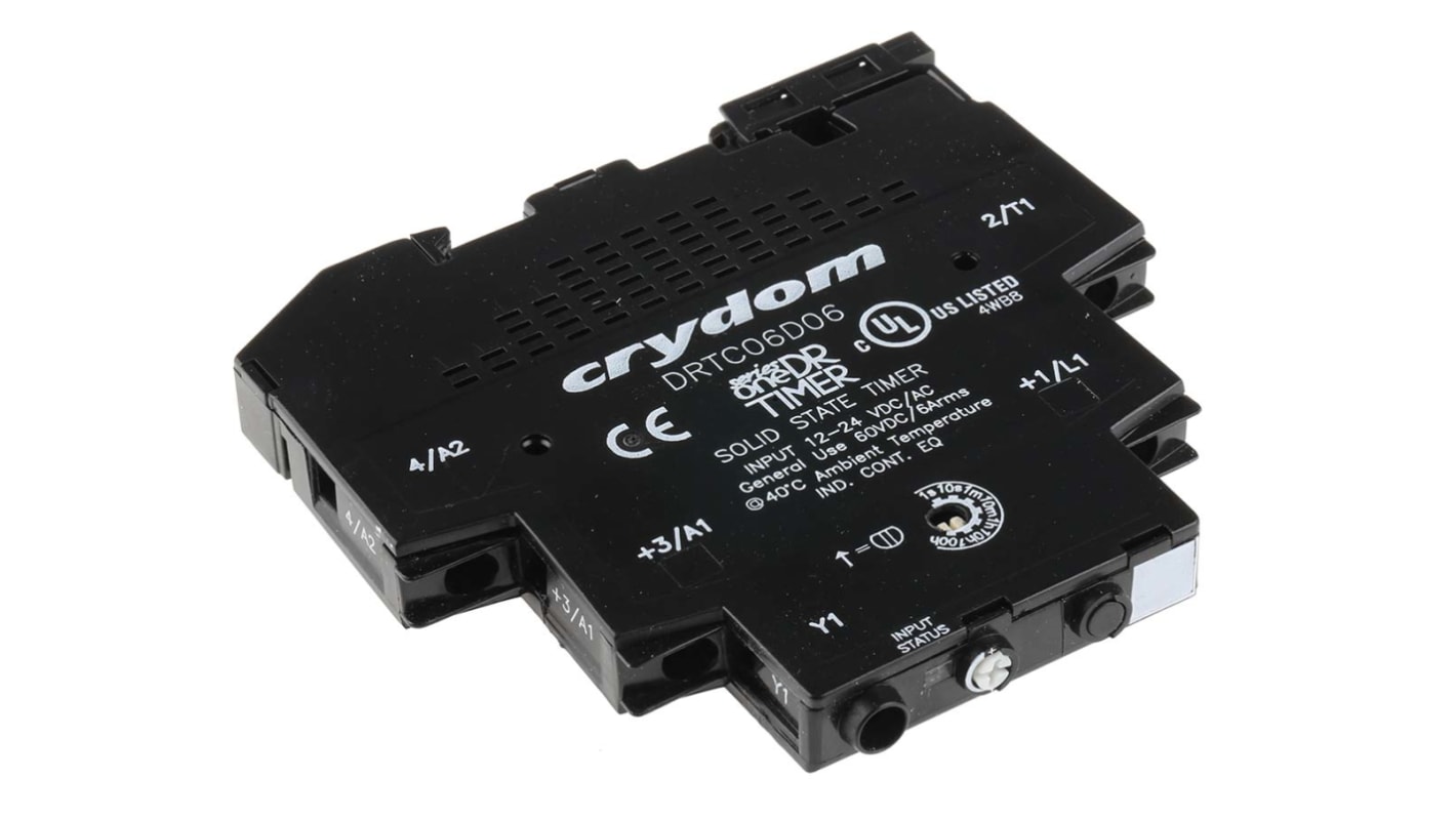 Sensata / Crydom DIN Rail  Single Function Timer Relay, 12 → 24V ac/dc, SPST, 0.1 s → 100h