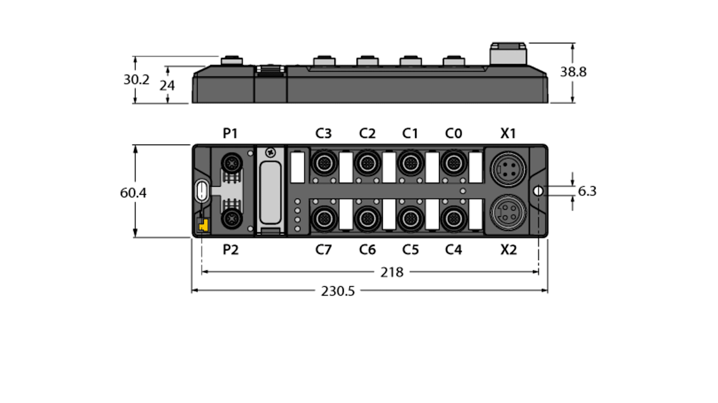 Turck Digital I/O Module for use with Ethernet, TBEN-L4, TBEN