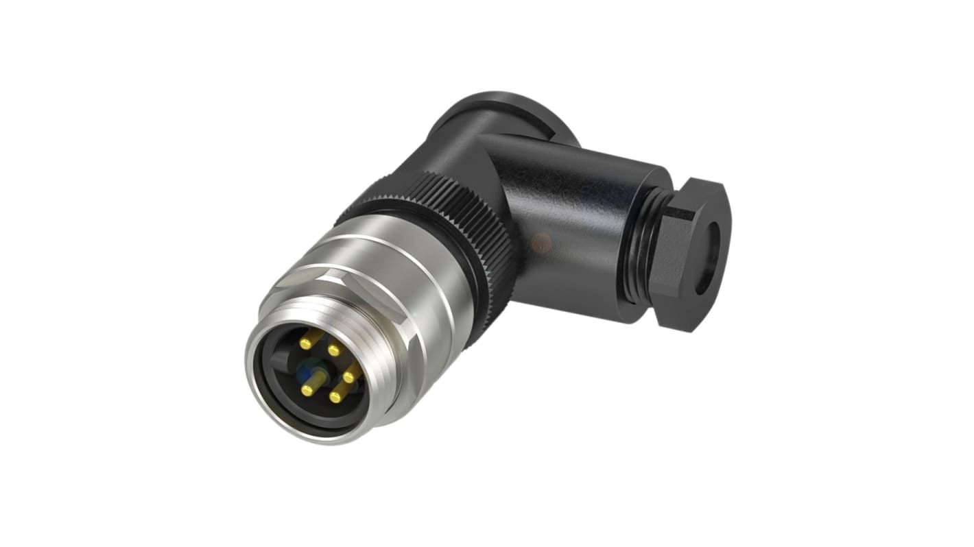 BALLUFF Industrial Circular Connectors, 5 Contacts, Cable Mount, Plug, IP67