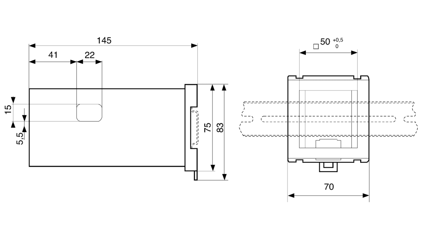 Crouzet Adapter For Use With Batch Counter, Chronometer, Multi-Totalizer, Preselection Tatalizer, Tachometer