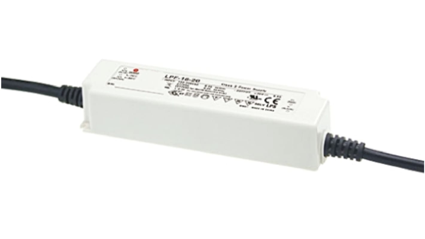 Mean Well LED Driver, 13.2 → 24V Output, 16.08W Output, 670mA Output, Constant Voltage