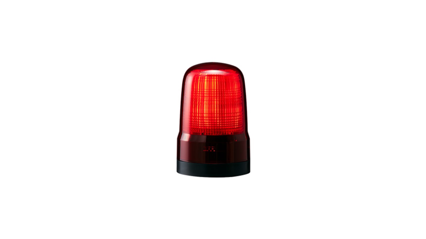 Patlite SF Series Red Multiple Effect Beacon, 12→24 VDC, Base Mount, LED Bulb, IP66