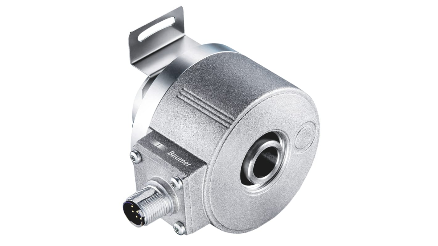 Baumer EIL580 Series Optical Incremental Encoder, 1000 ppr, HTL/Push Pull Signal, Hollow Type, 12mm Shaft