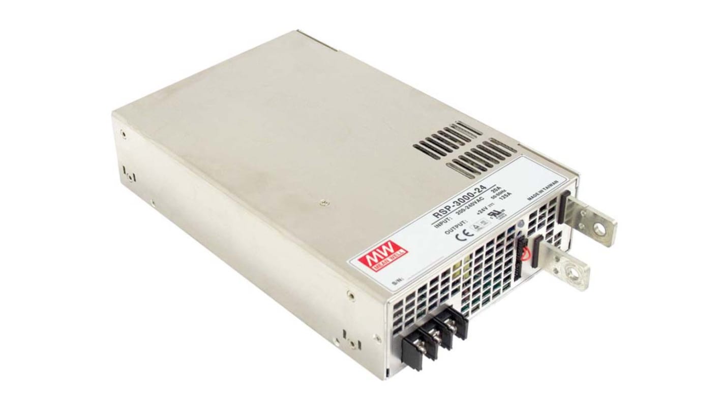 Mean Well Switching Power Supply, 12V dc, 200A, 2.4kW, 1 Output 180 → 264 V ac, 254 → 370 V dc Input