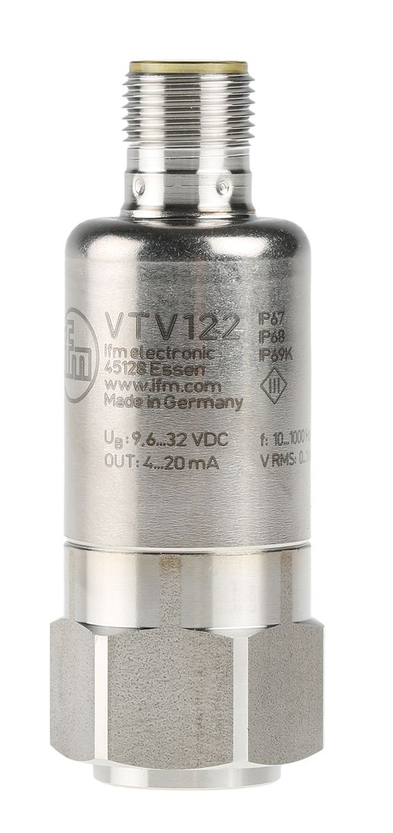 ifm electronic Vibration Sensor, 25mm/s Max, 20 mA Max, 32V Max, -30°C → +125°C