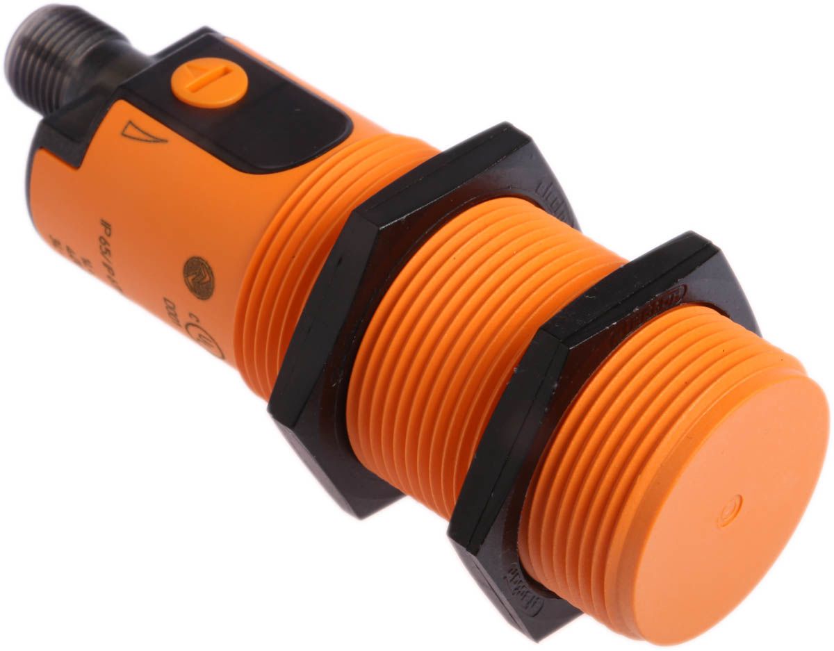 ifm electronic Capacitive Barrel-Style Proximity Sensor, M30 x 1.5, 40 mm Detection, PNP Output, 10 → 30 V dc,