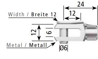  Clevis with pin M6 K3/D3
