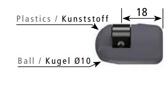  Ballsocket plastic M6 K4/D4