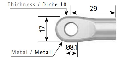  Eyelet M6 K2/D2