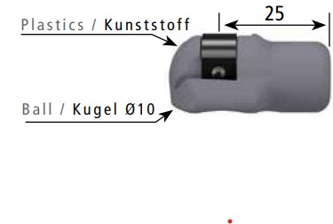  Ballsocket plastic M6 K4/D4