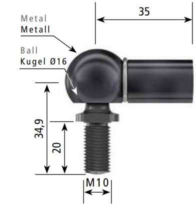  Angle joint M6 K2/D2