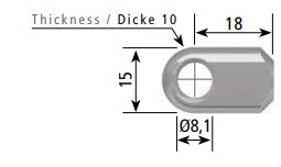 Eyelet M8 P1/T1