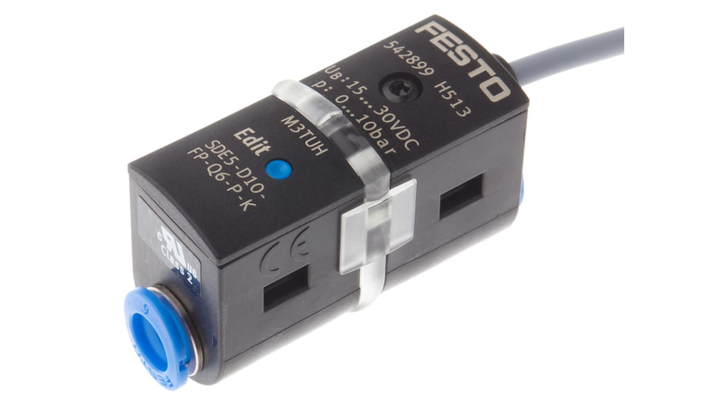 Festo Pressure Sensor, 12 to 24V dc, IP40 10bar