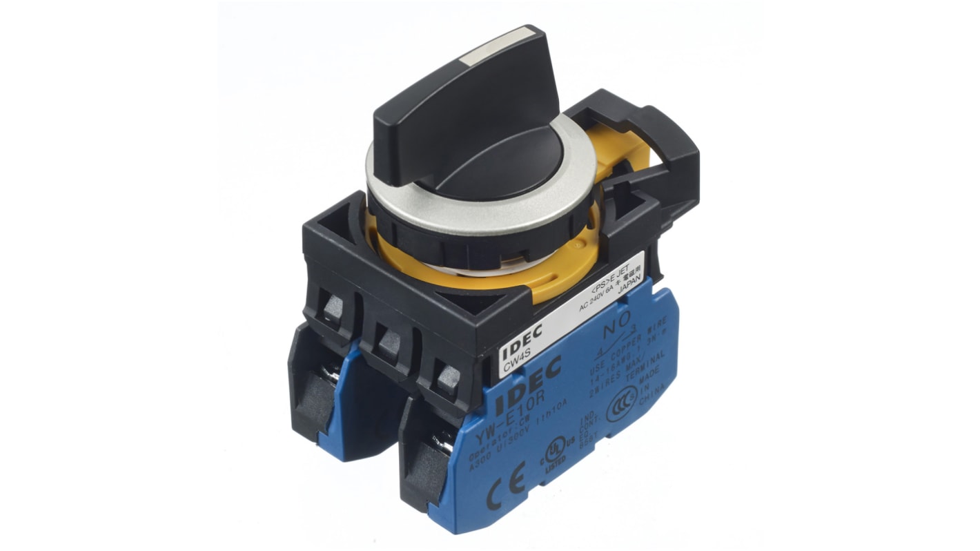 Idec 3 Position Spring Return Selector Switch - (DPST) 22mm Cutout Diameter