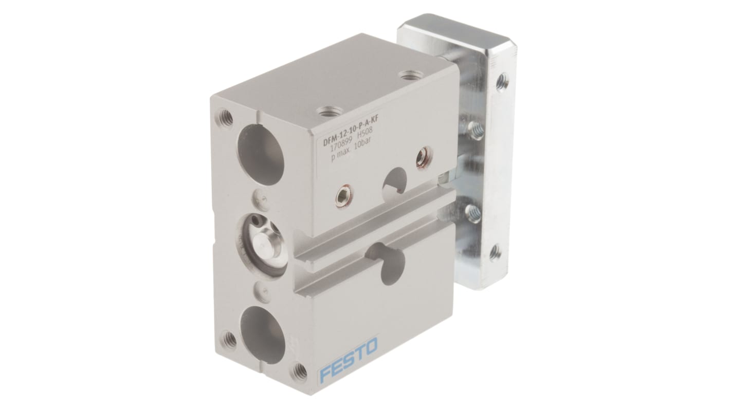 Festo Pneumatic Guided Cylinder - 170899, 12mm Bore, 10mm Stroke, DFM Series, Double Acting