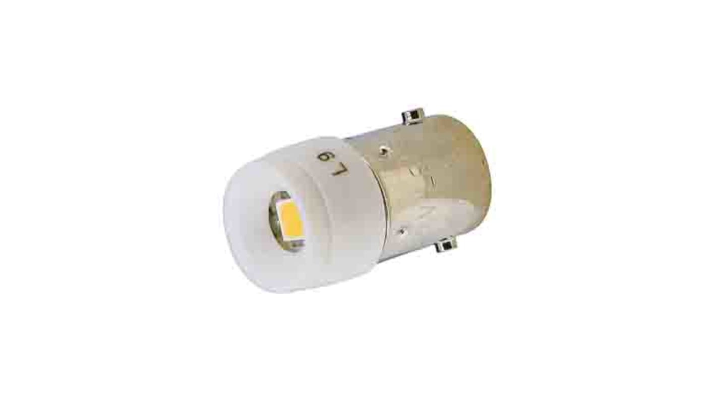 LED Pilot light, White, Single Chip, 10.2mm dia., 24V