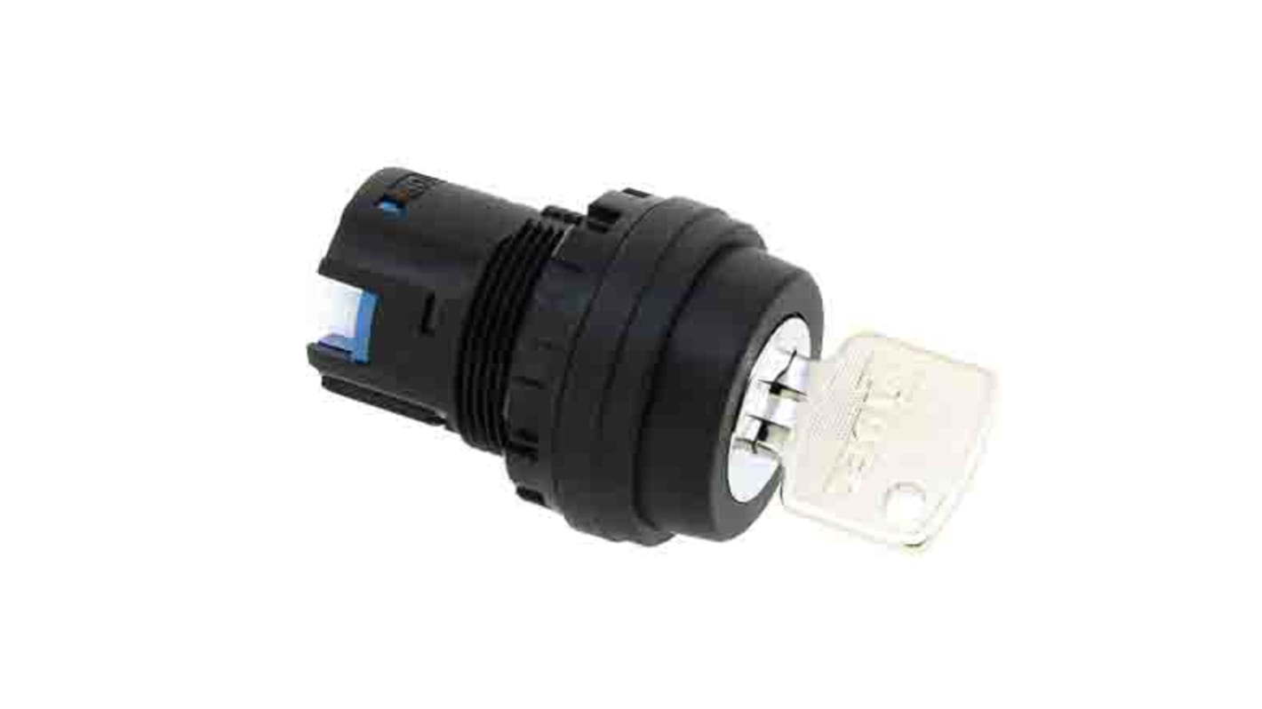 Idec HW 2-position Key Switch Head, Spring Return, 22mm Cutout