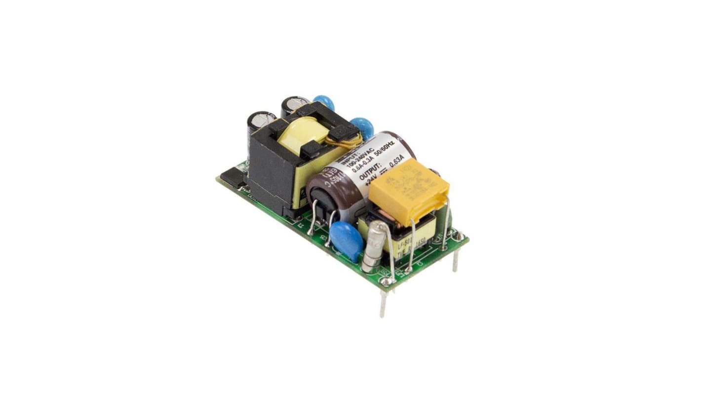 Mean Well Switching Power Supply, 12V dc, 1.25A, 15W, 1 Output 80 → 264V ac Input Voltage