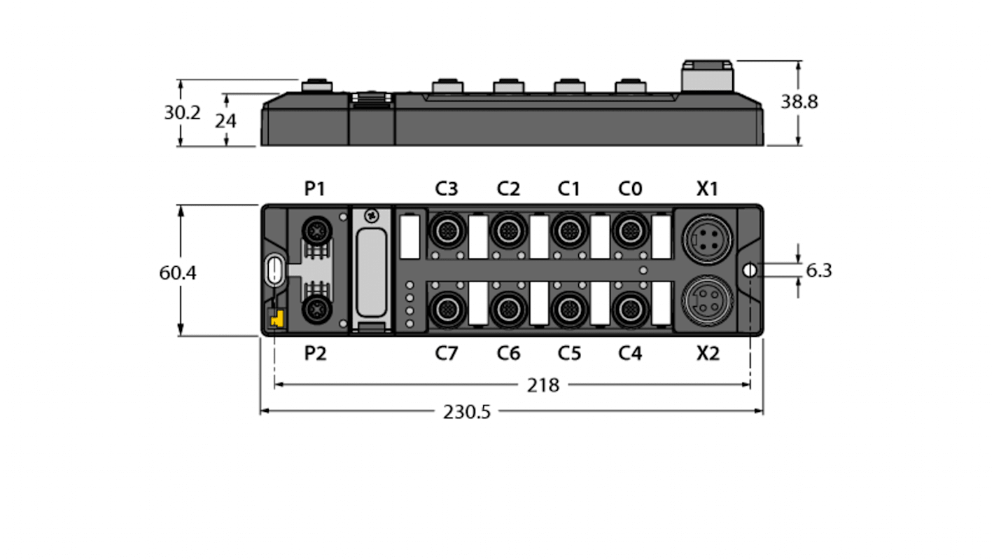 Turck Digital I/O Module for use with Ethernet, TBEN-L4, TBEN