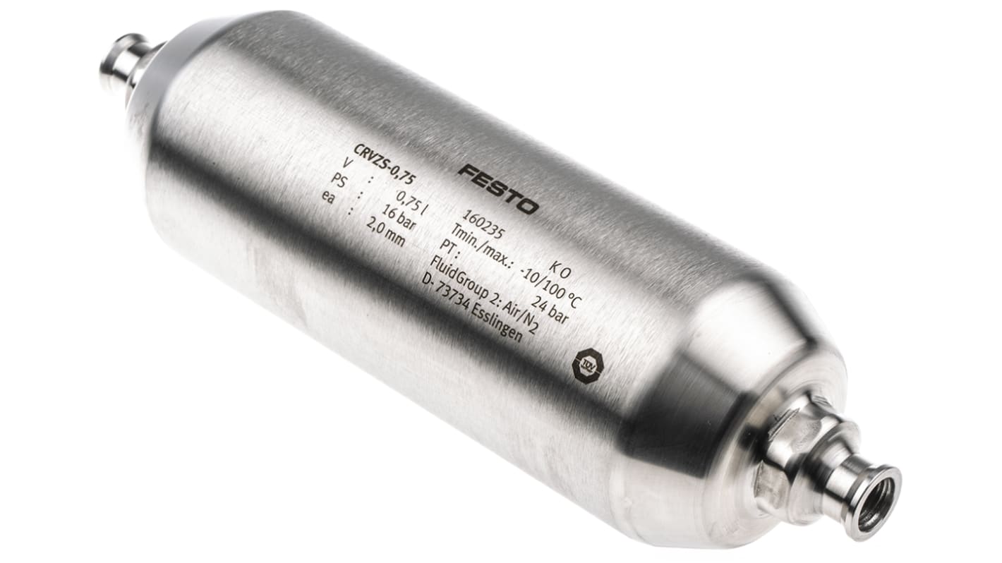 Festo Air Reservoir 750 ml, G 1/4, CRVZS Series, 16bar