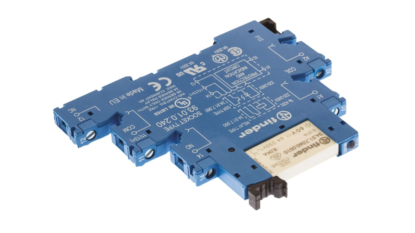 Finder  DIN Rail Mount Interface Relay, 230V ac/dc Coil, SPDT