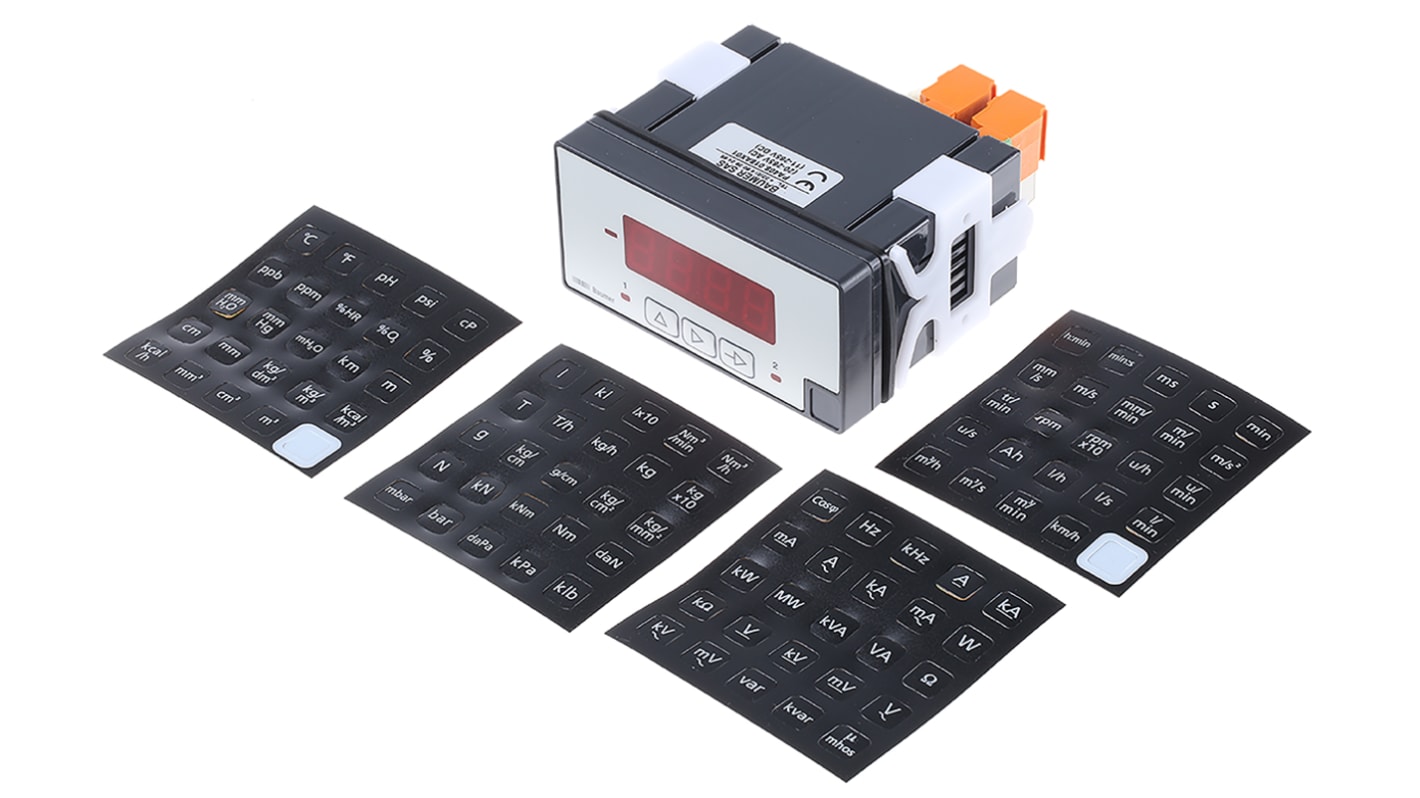 Baumer PA408 LED Digital Panel Multi-Function Meter, 45mm x 93mm