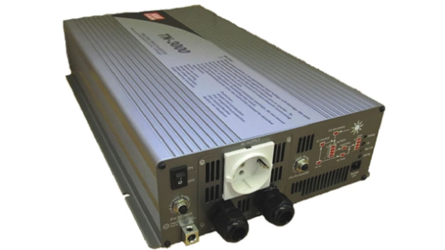 Mean Well Pure Sine Wave 3000W Power Inverter, 10.5 → 15V dc Input, 230V ac Output