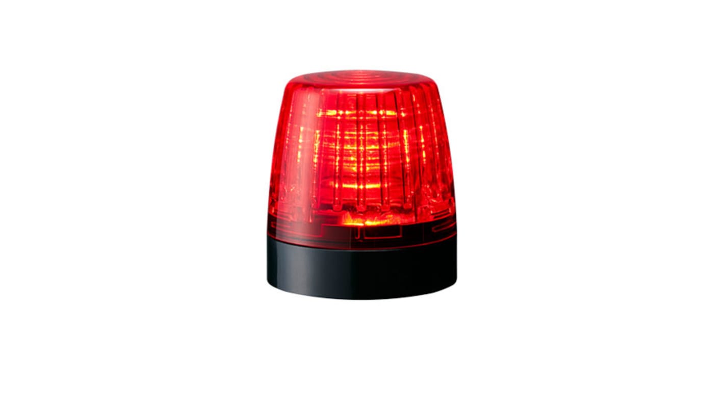 Patlite NE-A Series Red Steady Beacon, 24 V dc, Surface Mount, LED Bulb, IP65