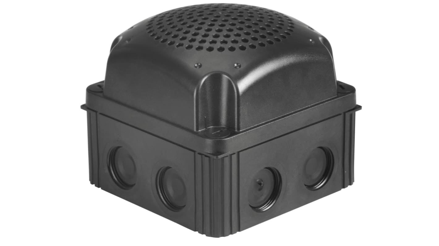 Werma 154 Series Black 15-Tone Electronic Sounder, 24 V, 105dB at 1 Metre, IP65