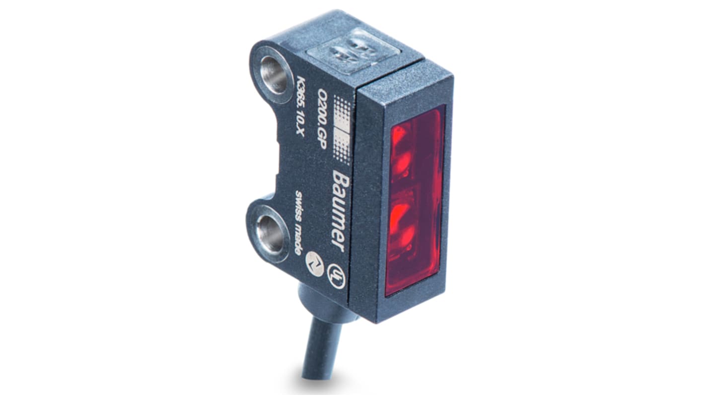 Baumer Background Suppression Photoelectric Sensor, Block Sensor, 20 mm → 120 mm Detection Range IO-LINK