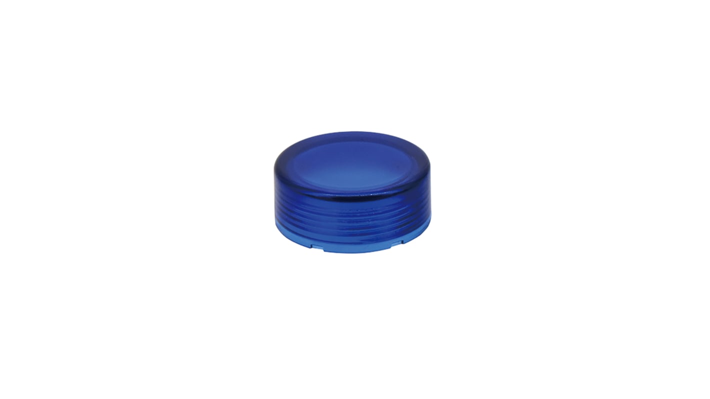 Blue Round Push Button Lens for use with YW9Z